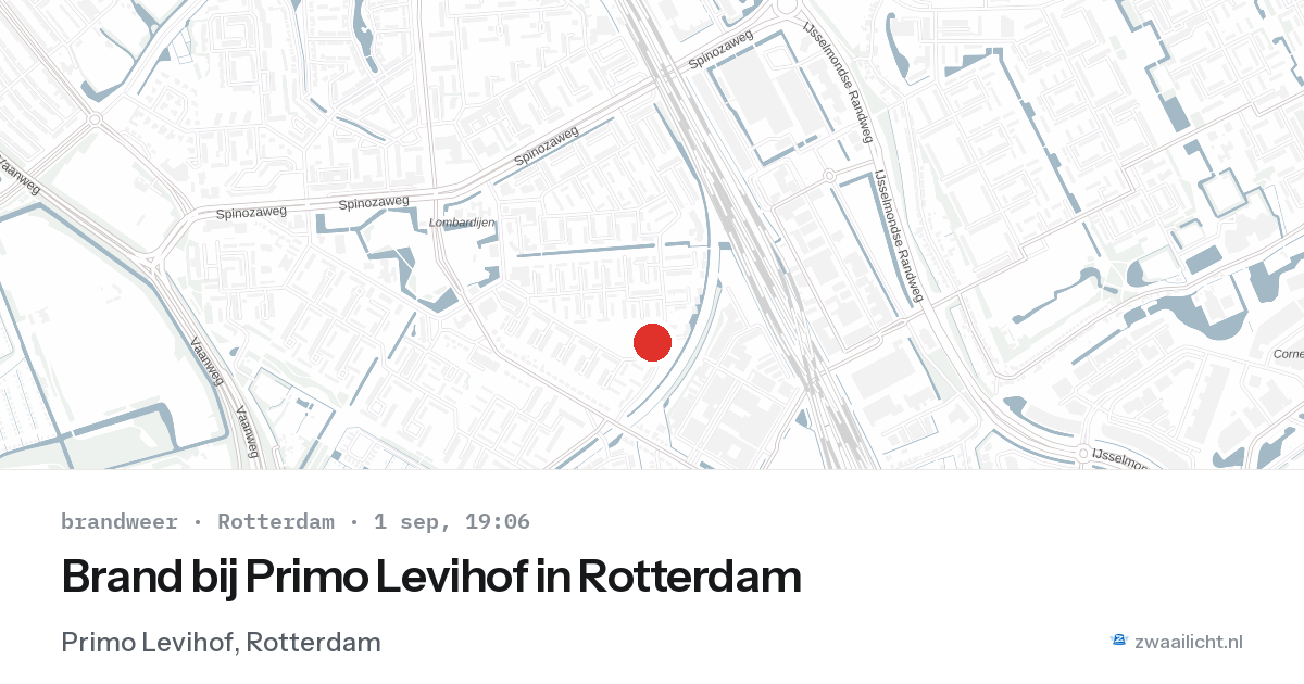 Brand bij Primo Levihof in Rotterdam — 1 sep 2026