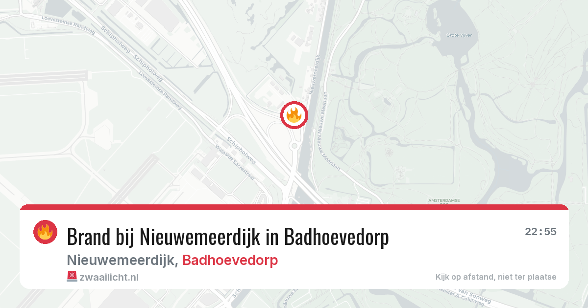 Brand bij Nieuwemeerdijk in Badhoevedorp — 19 jun 2026