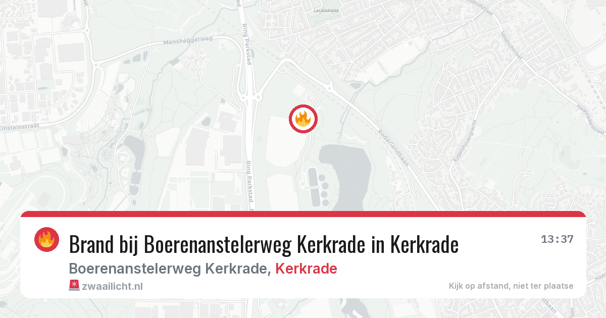 Brand bij Boerenanstelerweg Kerkrade in Kerkrade — 16 jul 2026