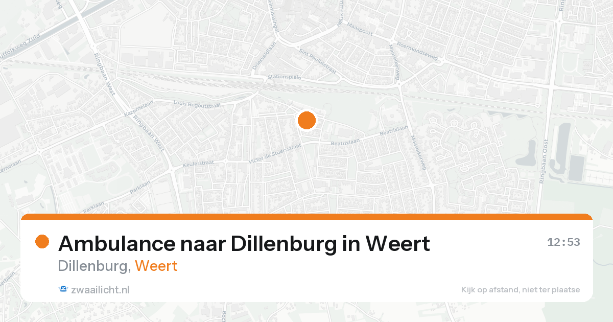 Ambulance naar Dillenburg in Weert — 25 aug 2026