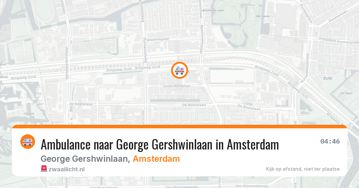 Ambulance naar George Gershwinlaan in Amsterdam — 11 aug 2026