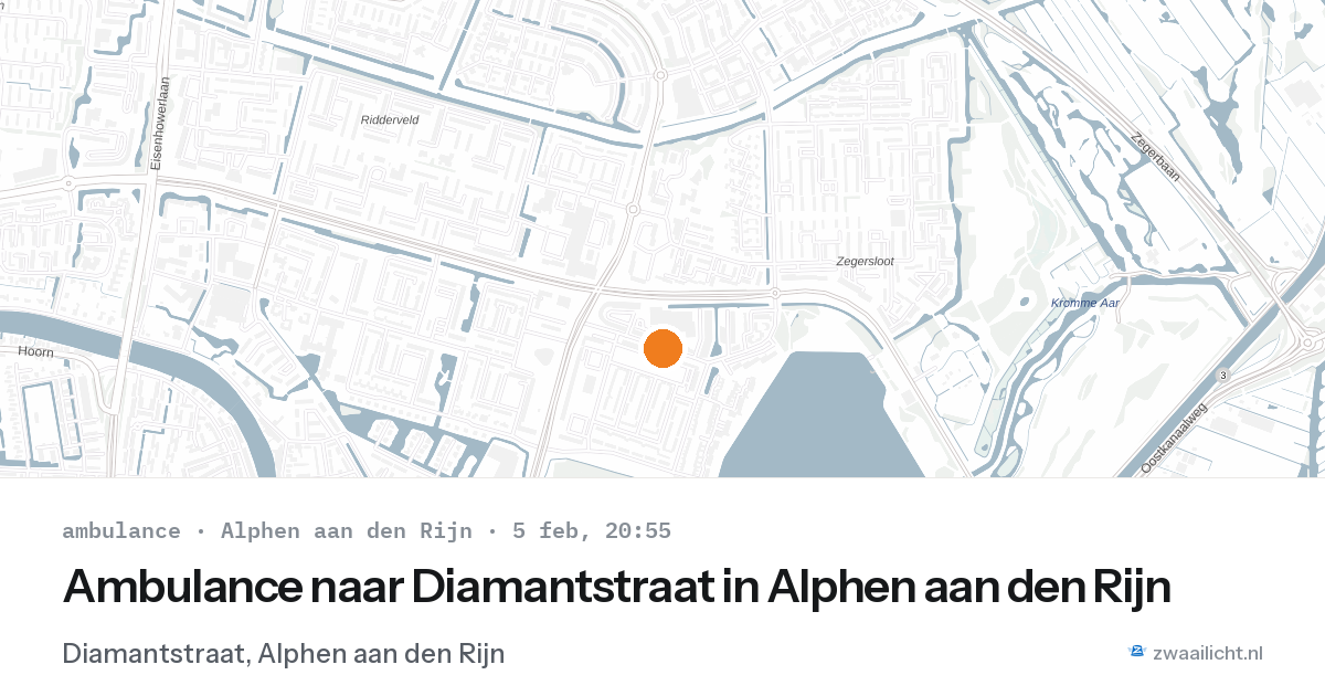 Ambulance naar Diamantstraat in Alphen aan den Rijn — 5 feb 2026