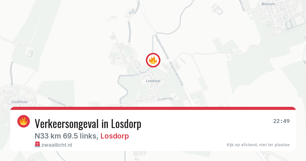 Verkeersongeval in Losdorp — 7 aug 2026