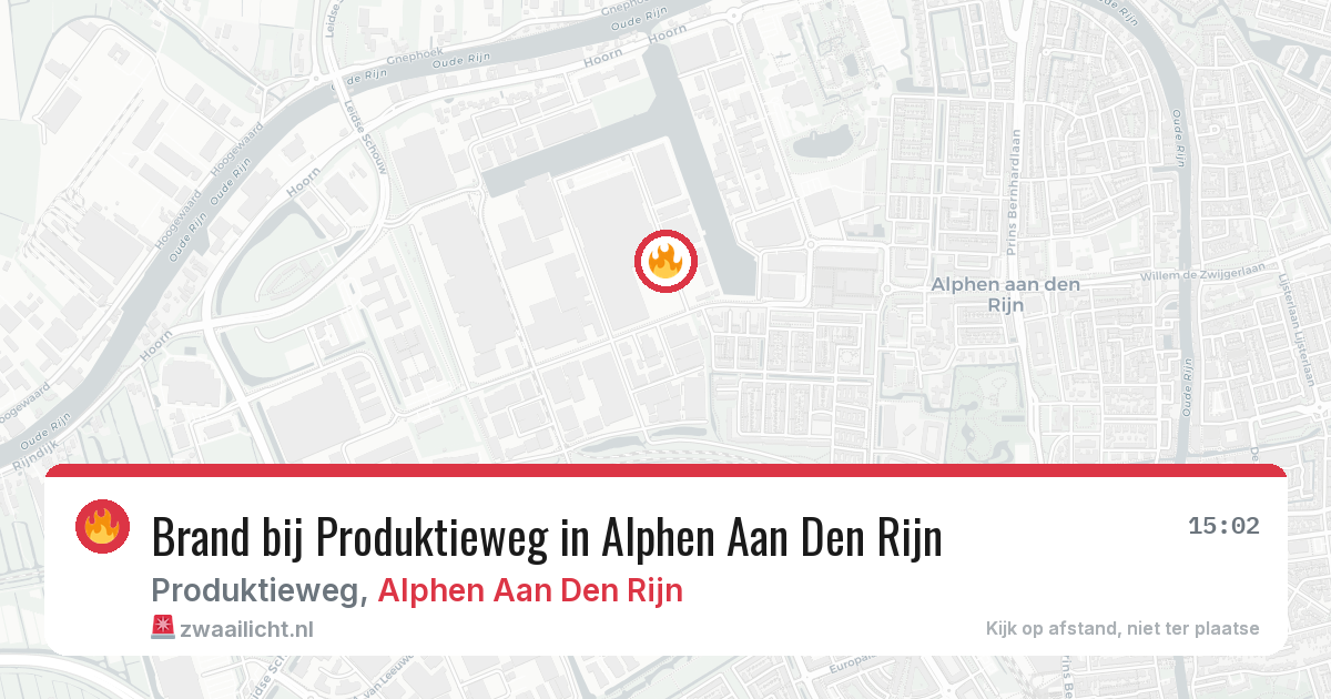 Brand bij Produktieweg in Alphen Aan Den Rijn — 24 mrt 2026