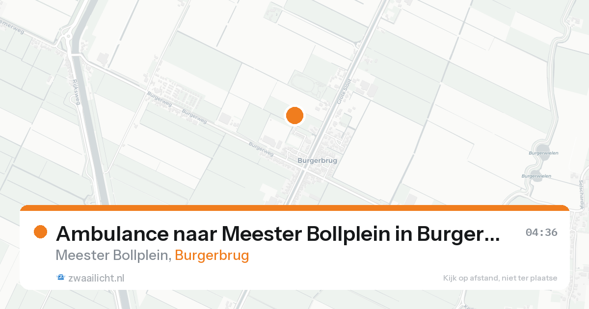 Ambulance naar Meester Bollplein in Burgerbrug — 20 aug 2026