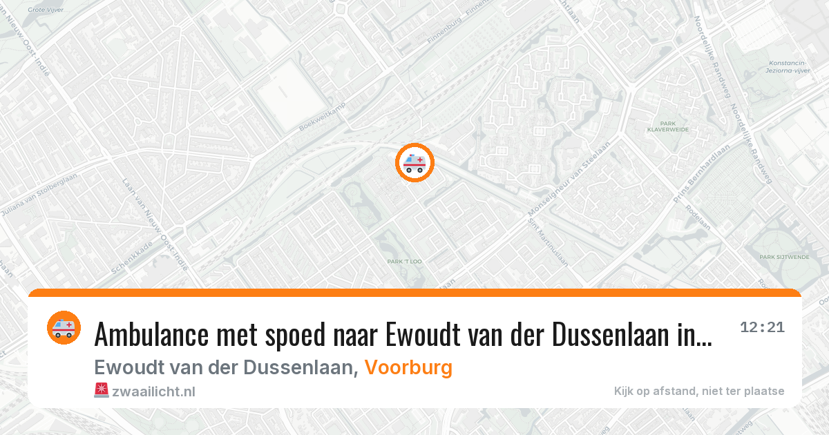 Ambulance met spoed naar Ewoudt van der Dussenlaan in Voorburg — 7 apr 2026
