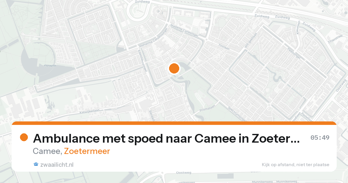 Ambulance met spoed naar Camee in Zoetermeer — 19 aug 2026