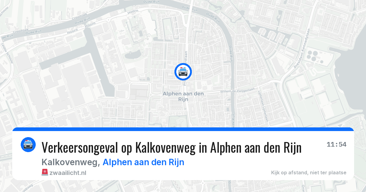 Verkeersongeval op Kalkovenweg in Alphen aan den Rijn — 22 jan 2026