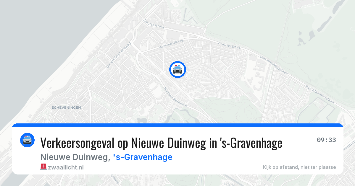 Verkeersongeval op Nieuwe Duinweg in 's-Gravenhage — 23 jun 2026