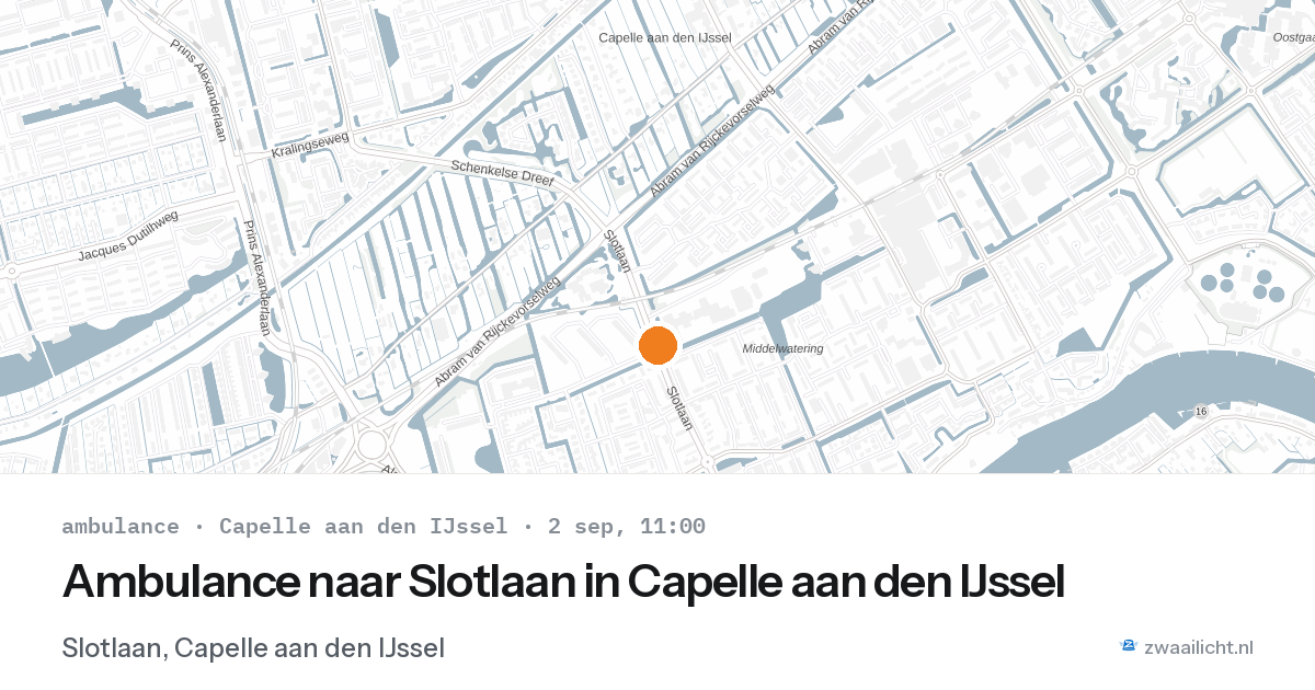Ambulance naar Slotlaan in Capelle aan den IJssel — 2 sep 2026