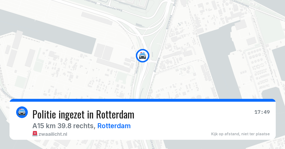 Politie ingezet in Rotterdam — 14 aug 2026 | 🚨 Zwaailicht.nl