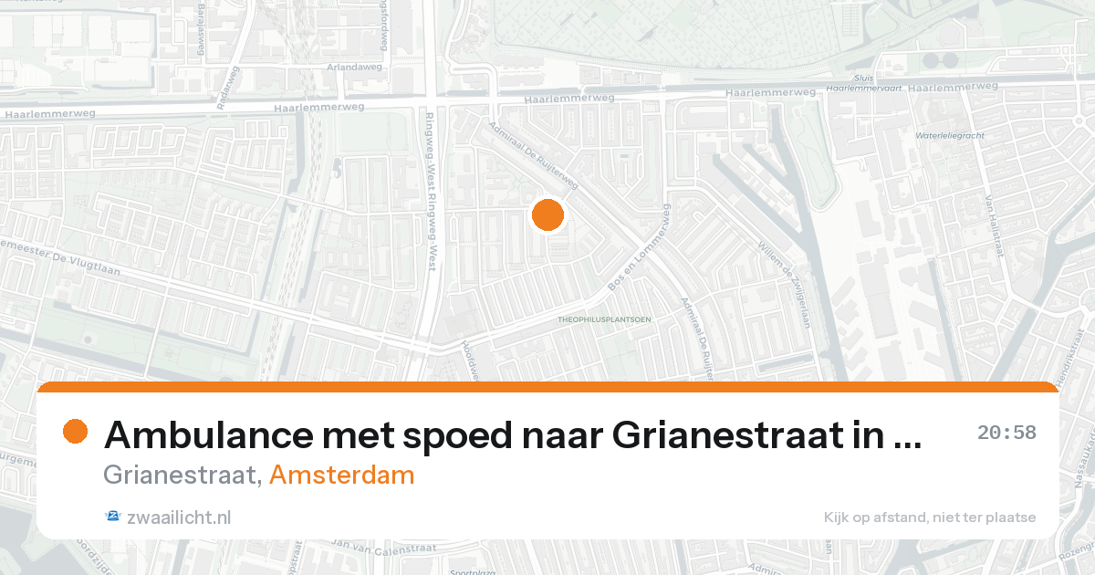 Ambulance met spoed naar Grianestraat in Amsterdam — 31 jan 2026