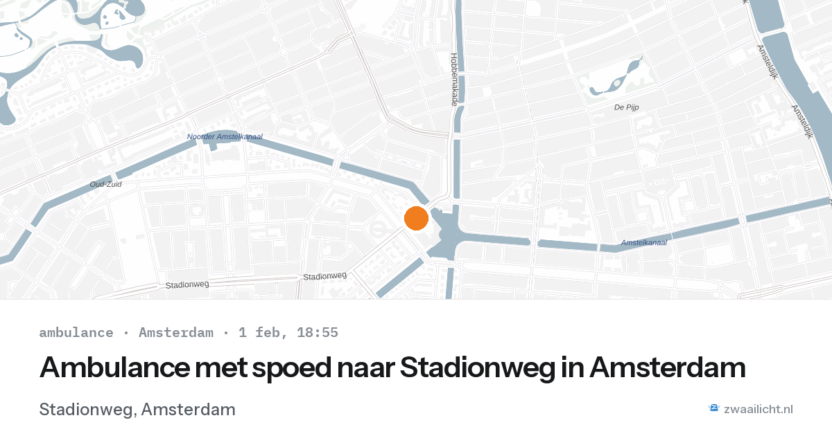 Ambulance met spoed naar Stadionweg in Amsterdam — 1 feb 2026