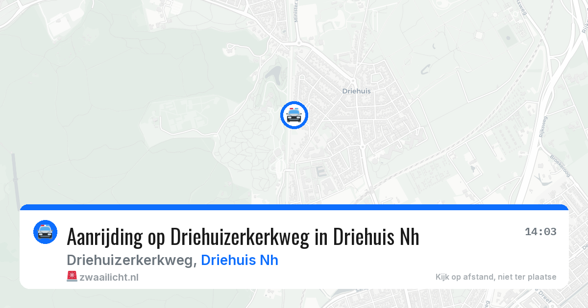 Aanrijding op Driehuizerkerkweg in Driehuis Nh — 4 mei 2026