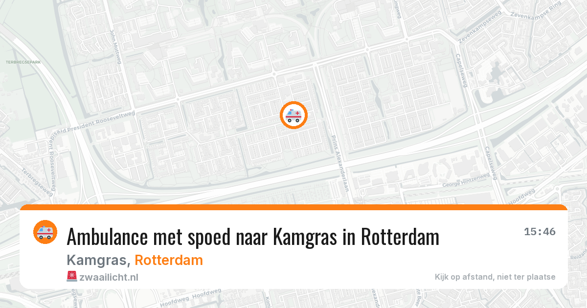 Ambulance met spoed naar Kamgras in Rotterdam — 3 jun 2026