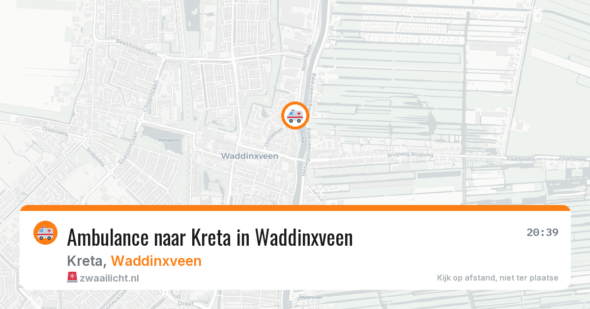 Ambulance naar Kreta in Waddinxveen — 26 jun 2026