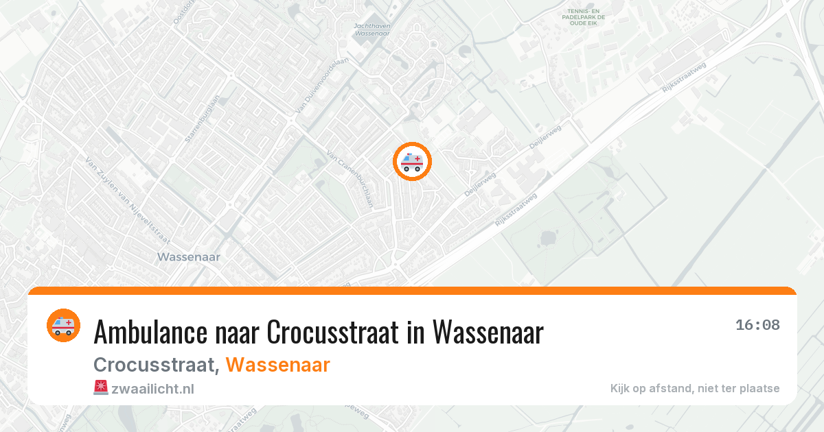 Ambulance naar Crocusstraat in Wassenaar — 6 jul 2026