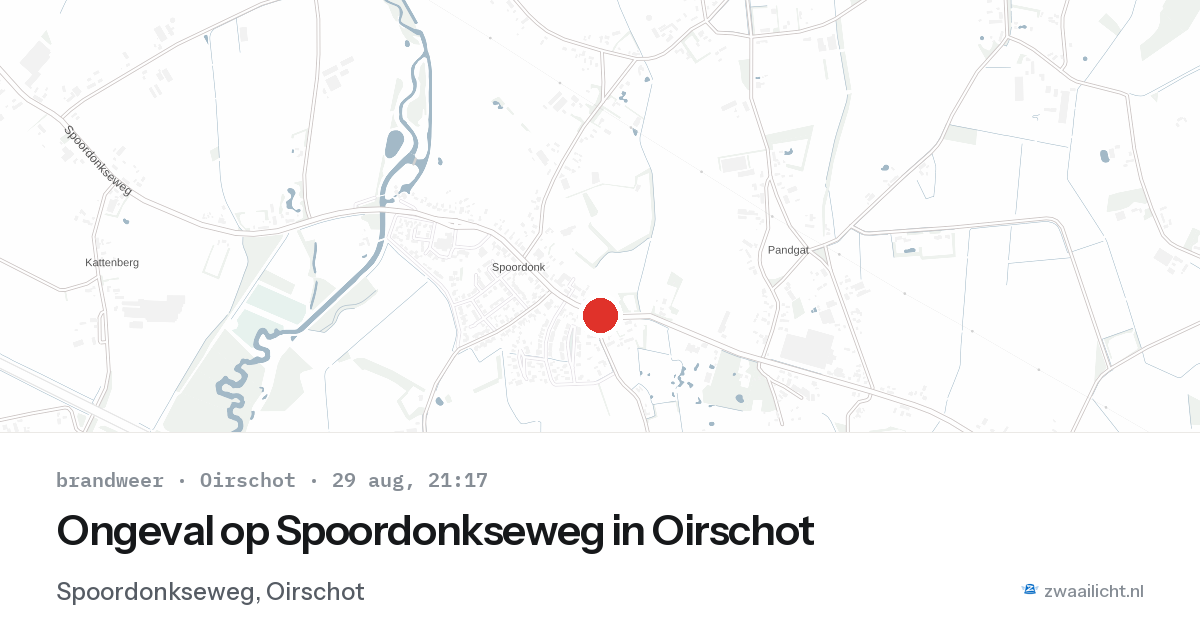 Ongeval op Spoordonkseweg in Oirschot — 29 aug 2026