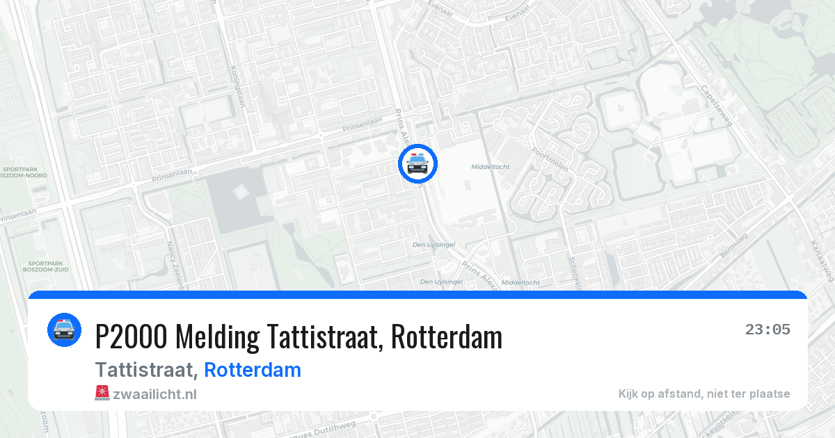 P2000 Melding Tattistraat, Rotterdam — 12 apr 2026