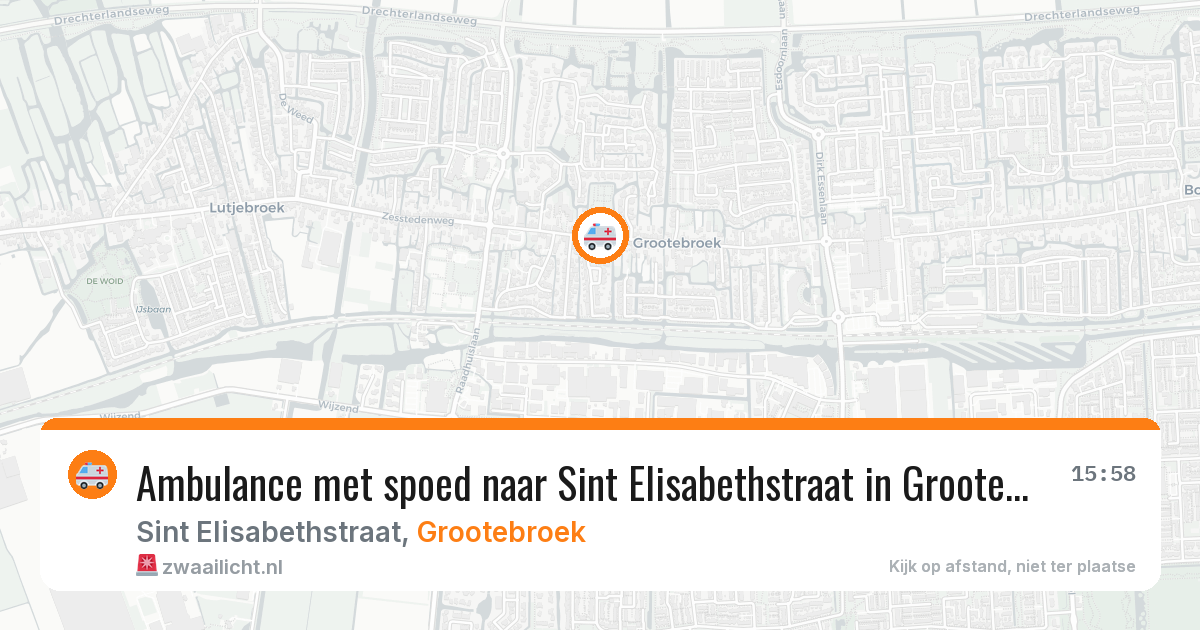 Ambulance met spoed naar Sint Elisabethstraat in Grootebroek — 17 apr 2026