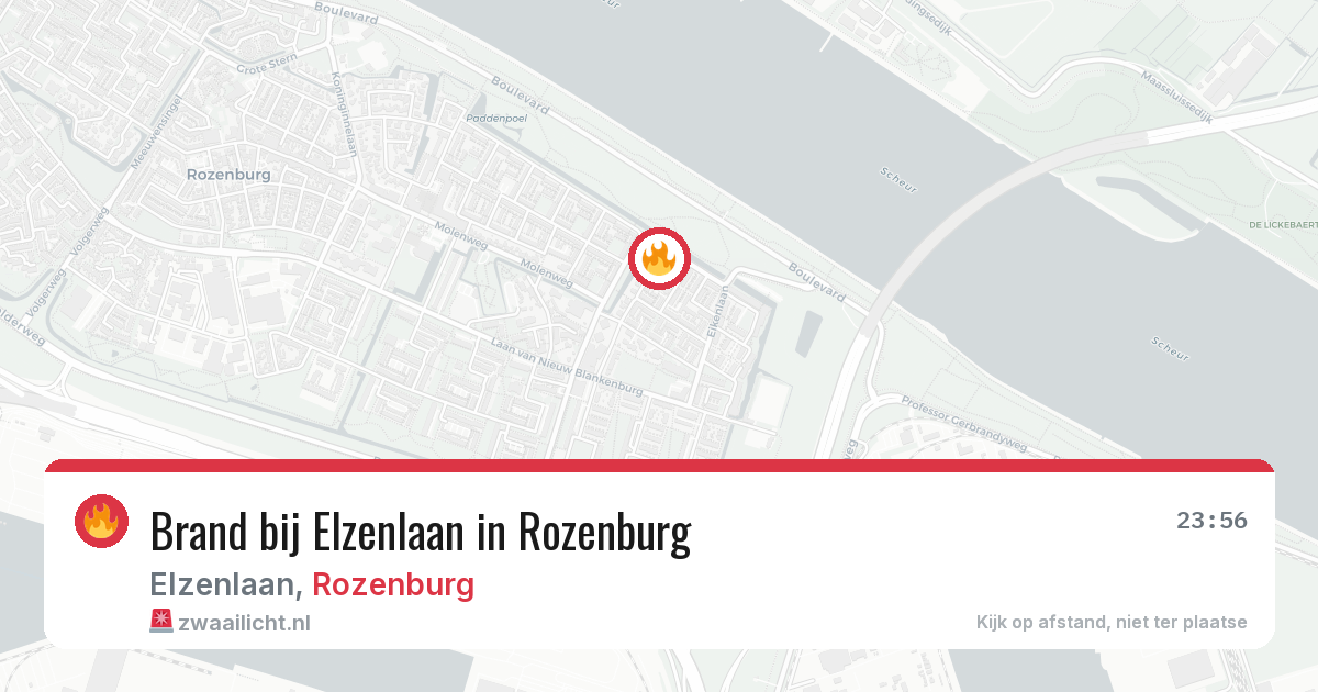Brand bij Elzenlaan in Rozenburg — 21 jun 2026