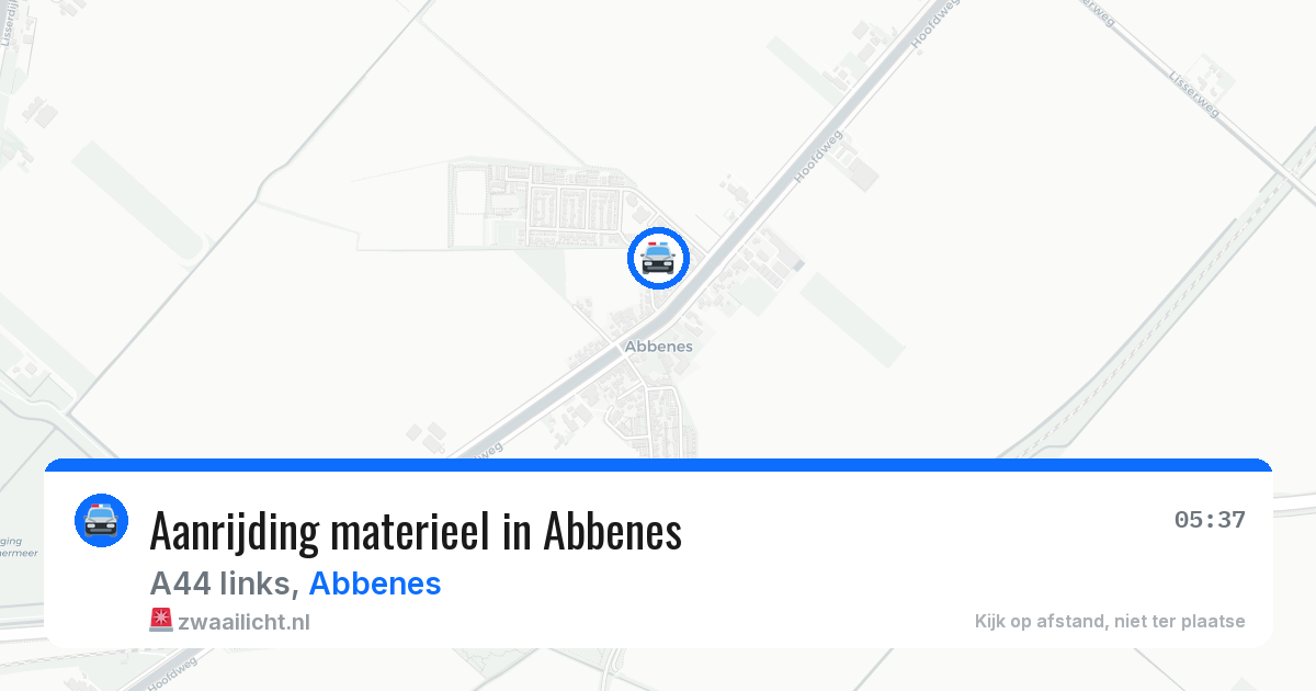 Aanrijding materieel in Abbenes — 3 apr 2026