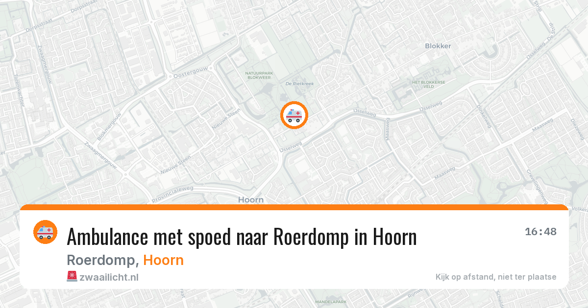 Ambulance met spoed naar Roerdomp in Hoorn — 7 aug 2026