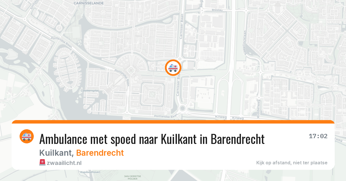 Ambulance met spoed naar Kuilkant in Barendrecht — 22 mei 2026
