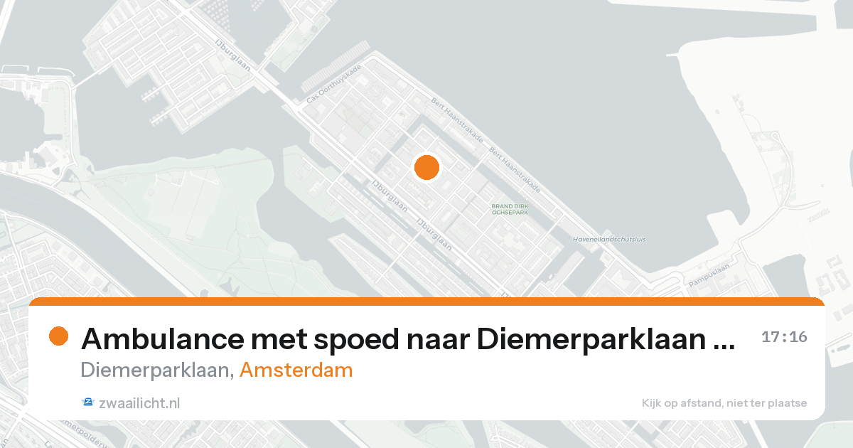 Ambulance met spoed naar Diemerparklaan in Amsterdam — 19 aug 2026