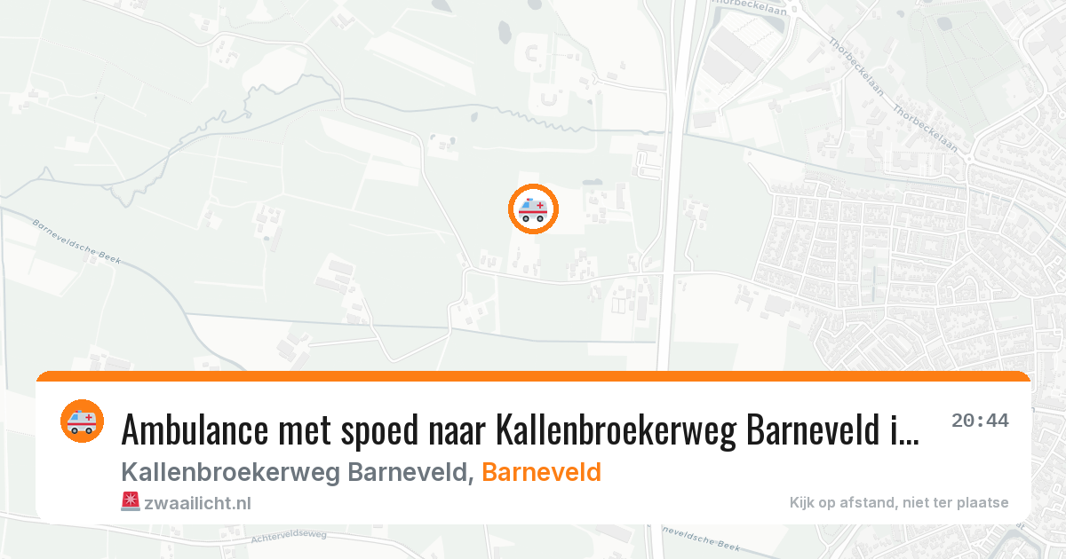 Ambulance met spoed naar Kallenbroekerweg Barneveld in Barneveld — 27 apr 2026