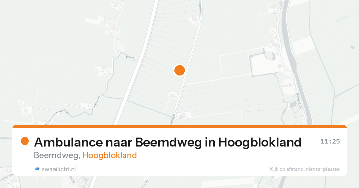 Ambulance naar Beemdweg in Hoogblokland — 16 aug 2026