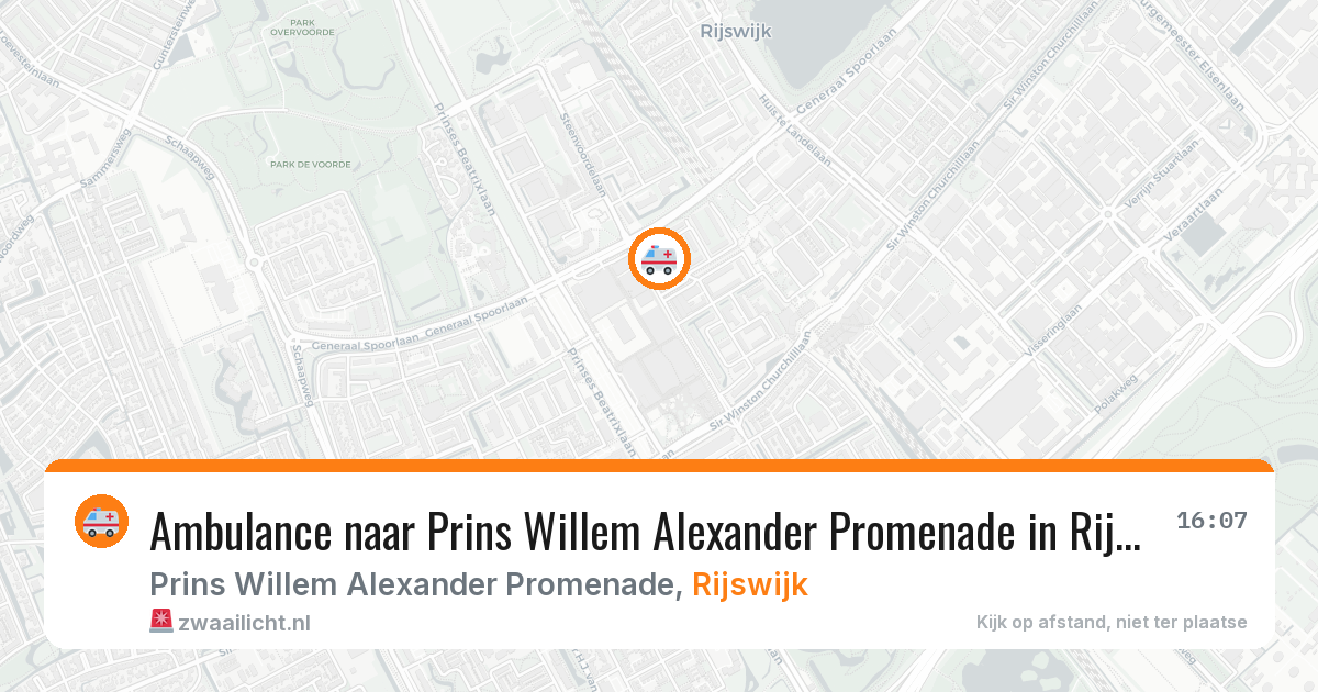 Ambulance naar Prins Willem Alexander Promenade in Rijswijk — 30 jul 2026