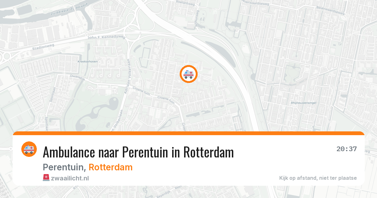 Ambulance naar Perentuin in Rotterdam — 18 mei 2026