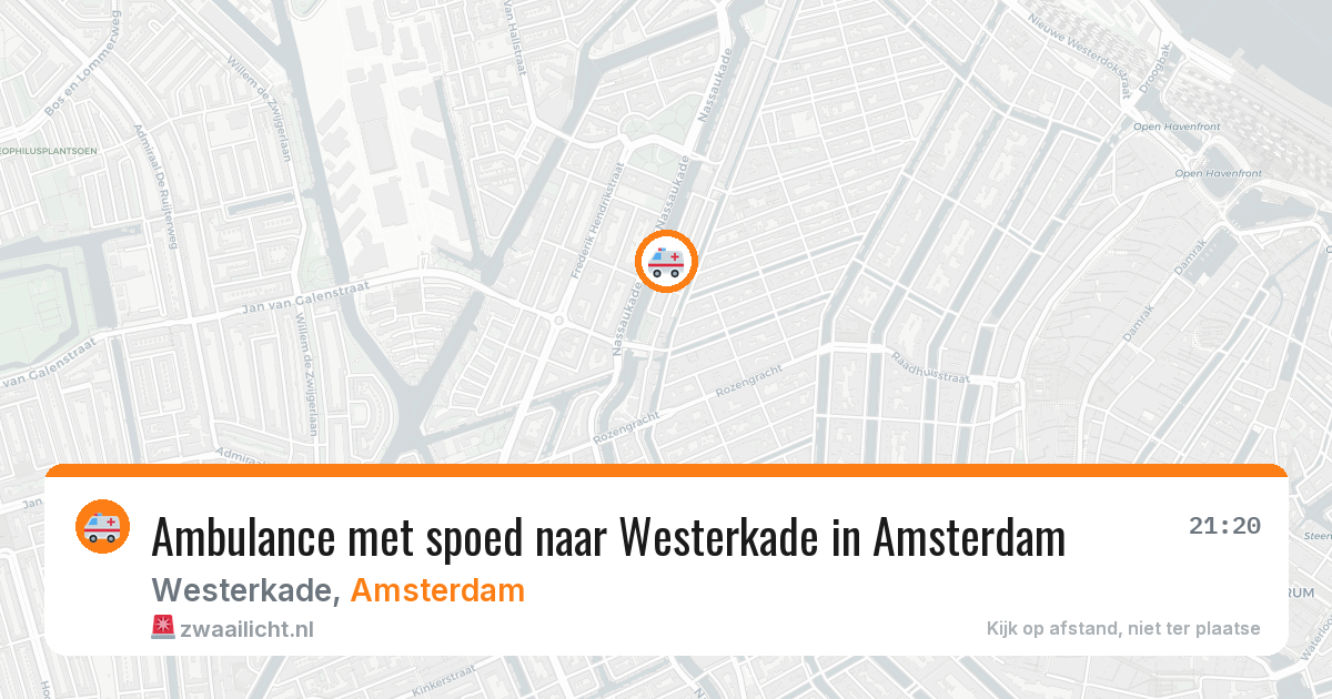 Ambulance met spoed naar Westerkade in Amsterdam — 20 jun 2026