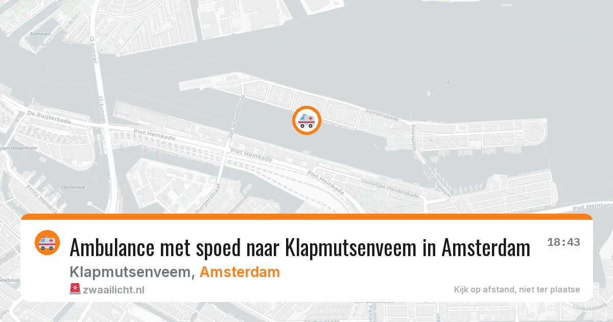 Ambulance met spoed naar Klapmutsenveem in Amsterdam — 28 mrt 2026