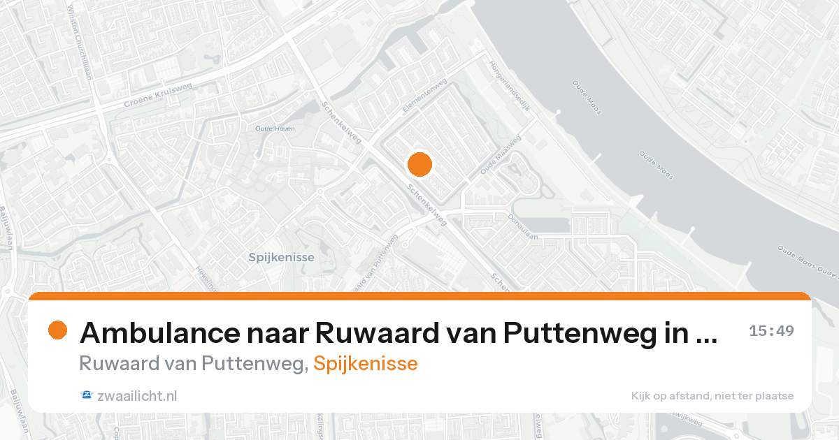 Ambulance naar Ruwaard van Puttenweg in Spijkenisse — 1 jul 2026