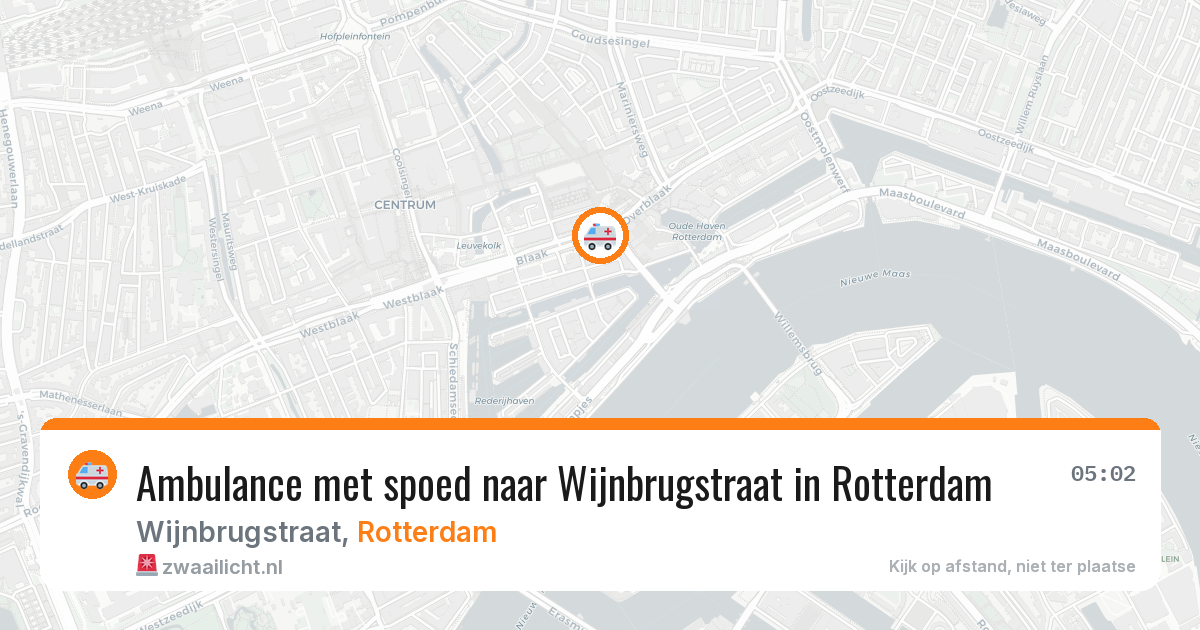 Ambulance met spoed naar Wijnbrugstraat in Rotterdam — 10 mei 2026