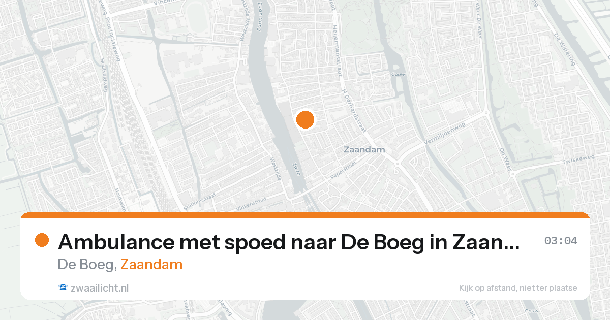 Ambulance met spoed naar De Boeg in Zaandam — 23 aug 2026