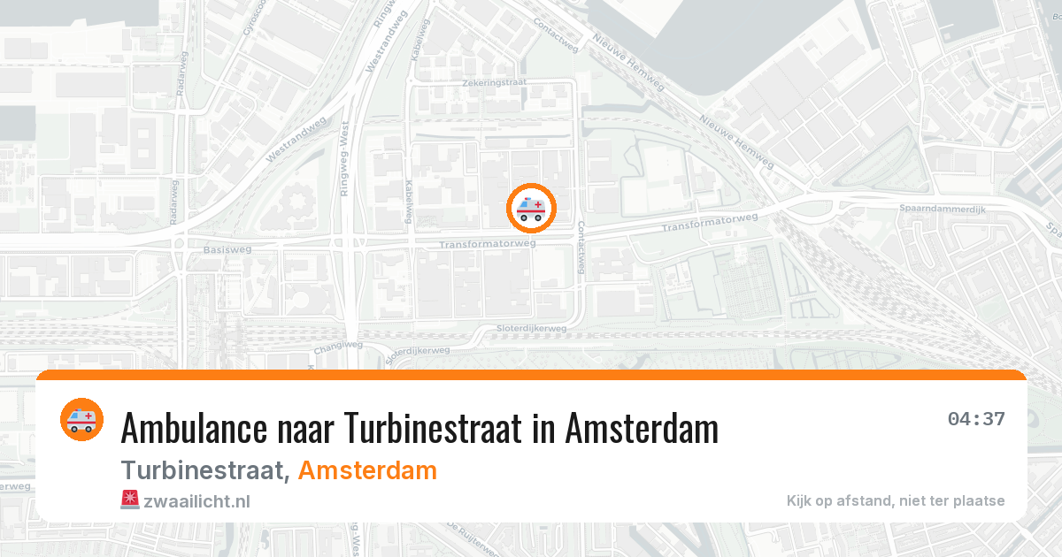 Ambulance naar Turbinestraat in Amsterdam — 21 jun 2026