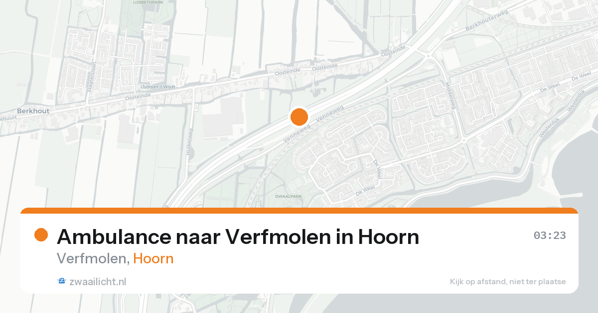 Ambulance naar Verfmolen in Hoorn — 29 mei 2026