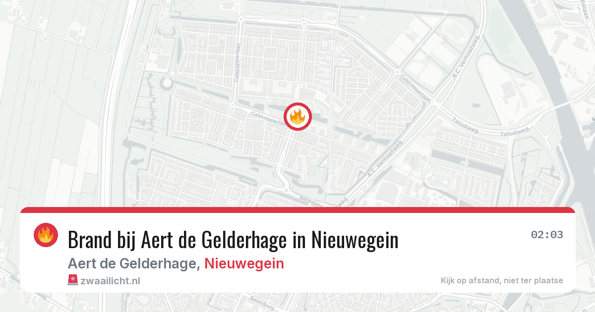Brand bij Aert de Gelderhage in Nieuwegein — 1 aug 2026