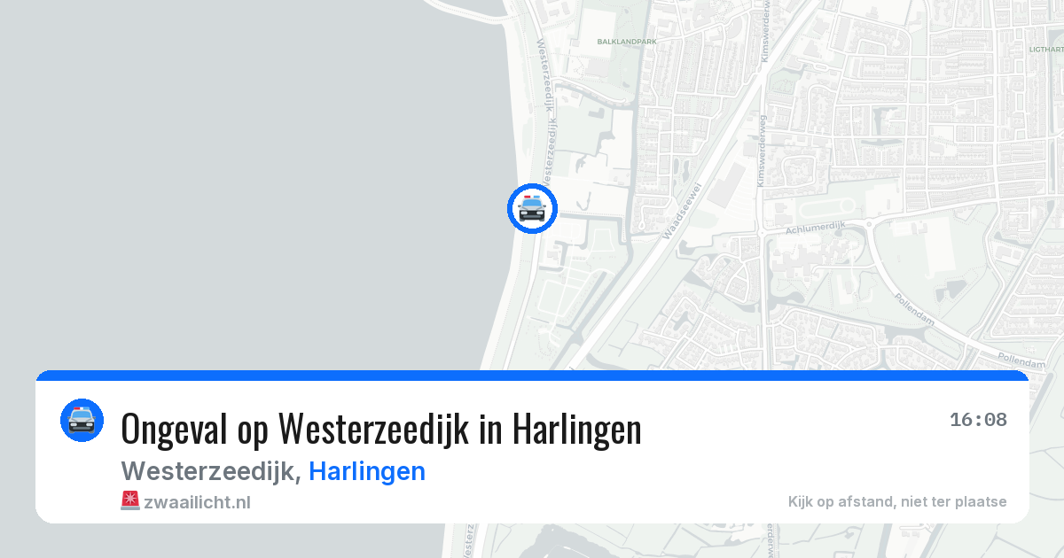 Ongeval op Westerzeedijk in Harlingen — 22 jul 2026