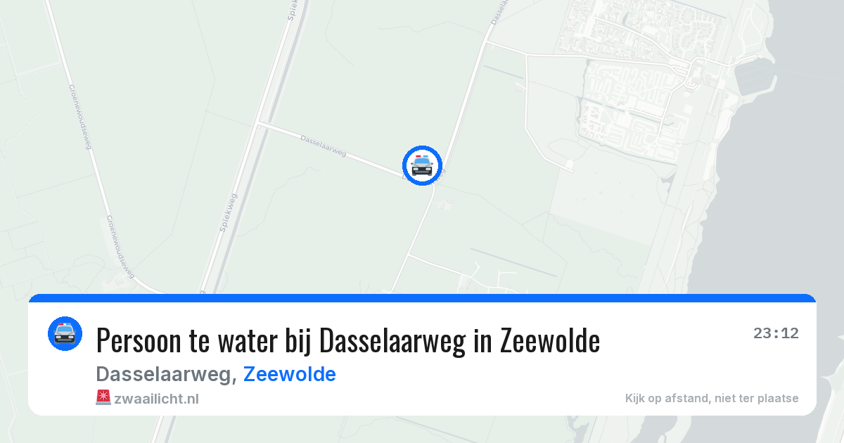 Persoon te water bij Dasselaarweg in Zeewolde — 29 jul 2026