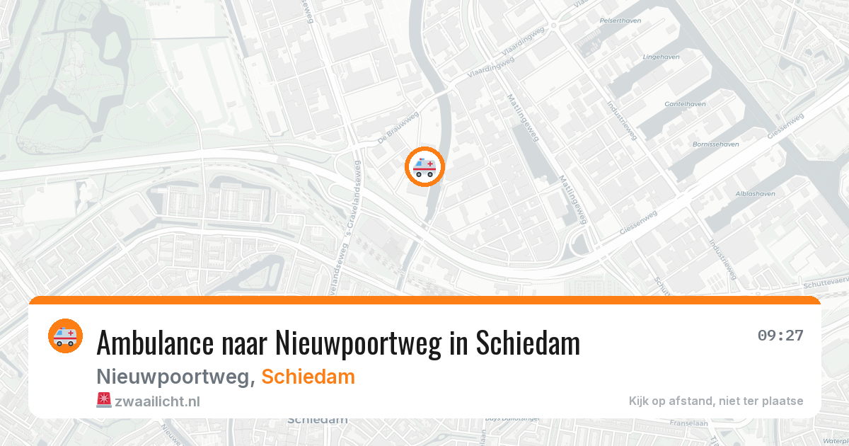 Ambulance naar Nieuwpoortweg in Schiedam — 1 jul 2026
