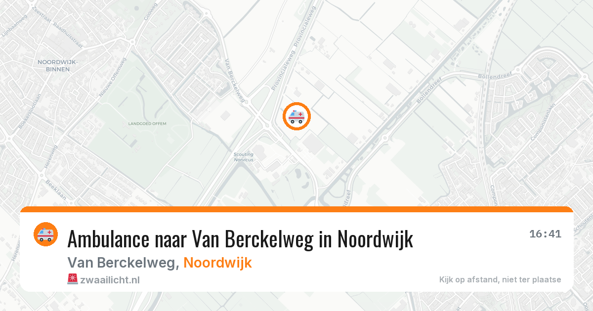 Ambulance naar Van Berckelweg in Noordwijk — 1 apr 2026