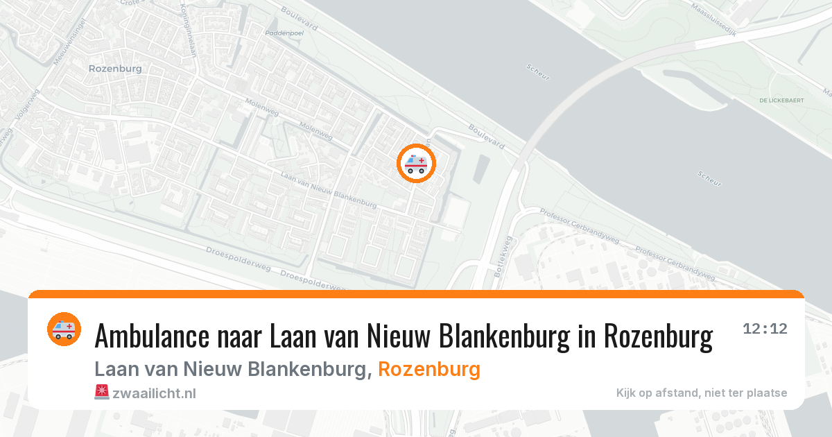 Ambulance naar Laan van Nieuw Blankenburg in Rozenburg — 17 mrt 2026