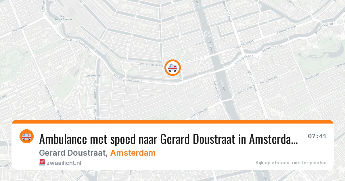 Ambulance met spoed naar Gerard Doustraat in Amsterdam — 23 jun 2026