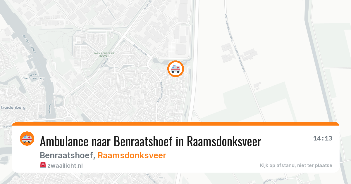 Ambulance naar Benraatshoef in Raamsdonksveer — 30 mei 2026