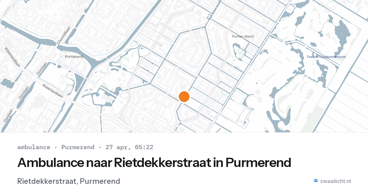 Ambulance naar Rietdekkerstraat in Purmerend — 27 apr 2026