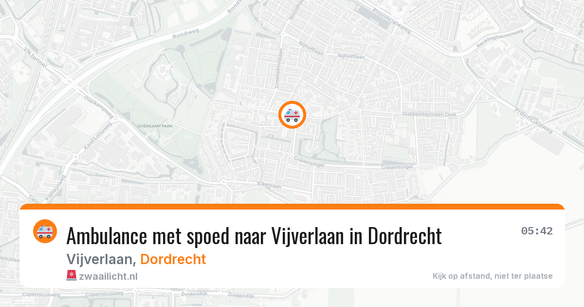 Ambulance met spoed naar Vijverlaan in Dordrecht — 10 feb 2026